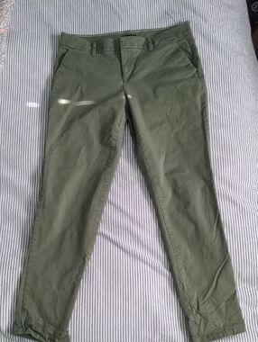 Tommy Hilfiger Low Rise, Slim-stretch, Olive Green, Chino Pants, Size 10